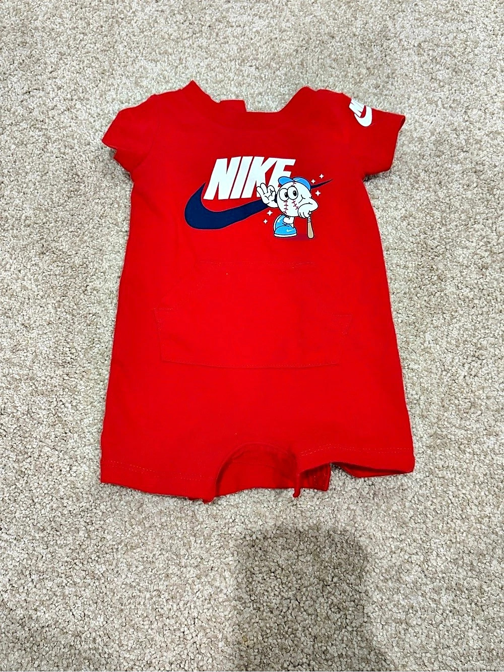 Nike Kids' Baseball Graphic Romper Red